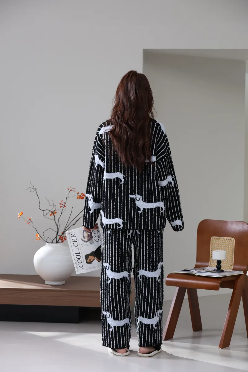 Bộ đồ mặc nhà lông cừu mềm mại cho nữ