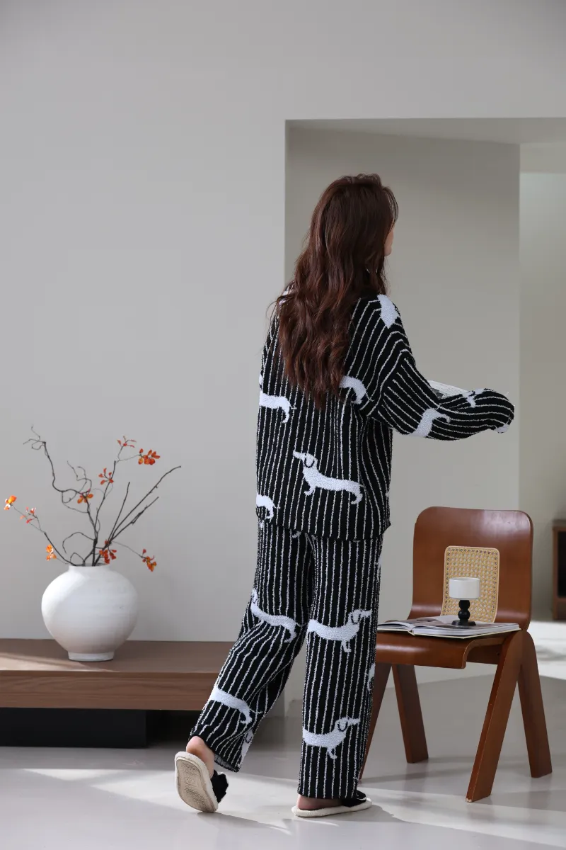 Bộ đồ mặc nhà lông cừu mềm mại cho nữ
