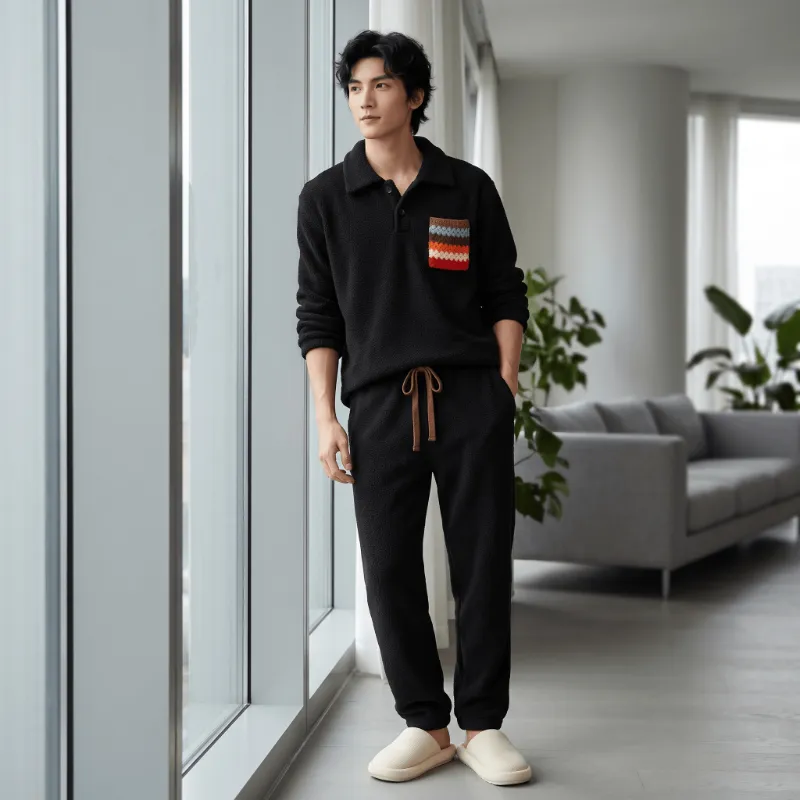 Bộ đồ ngủ lông cừu cho nam Bộ đồ ngủ lông cừu cho nam